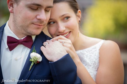 A man and woman posing for a picture.