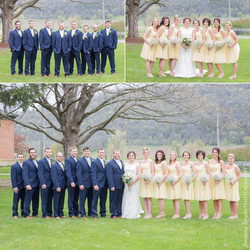 A couple of pictures of the same wedding party.