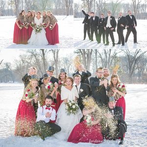 A group of people in the snow posing for a picture.